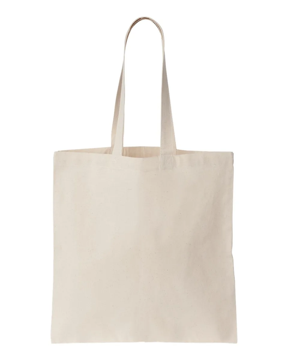 Liberty Bags 8860 cotton tote in Natural, front — blank garment with no print