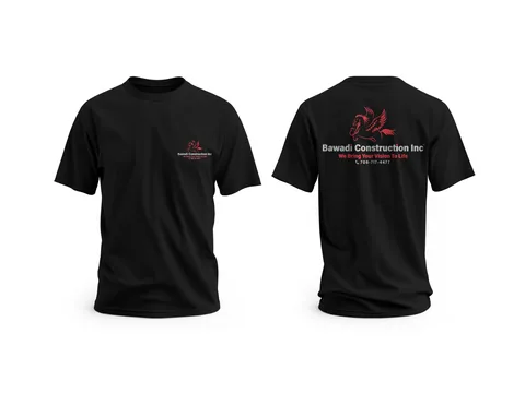 Bawadi Construction: company tees — custom printed by Press My Crew