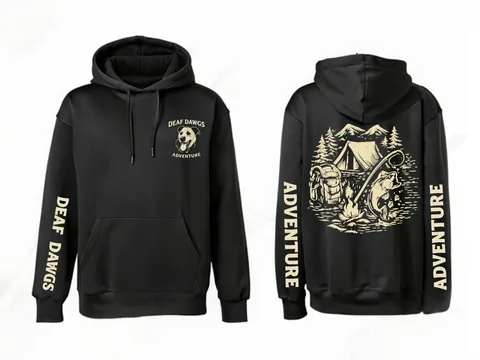 Deaf Dawgs Adventure: club hoodies — custom printed by Press My Crew