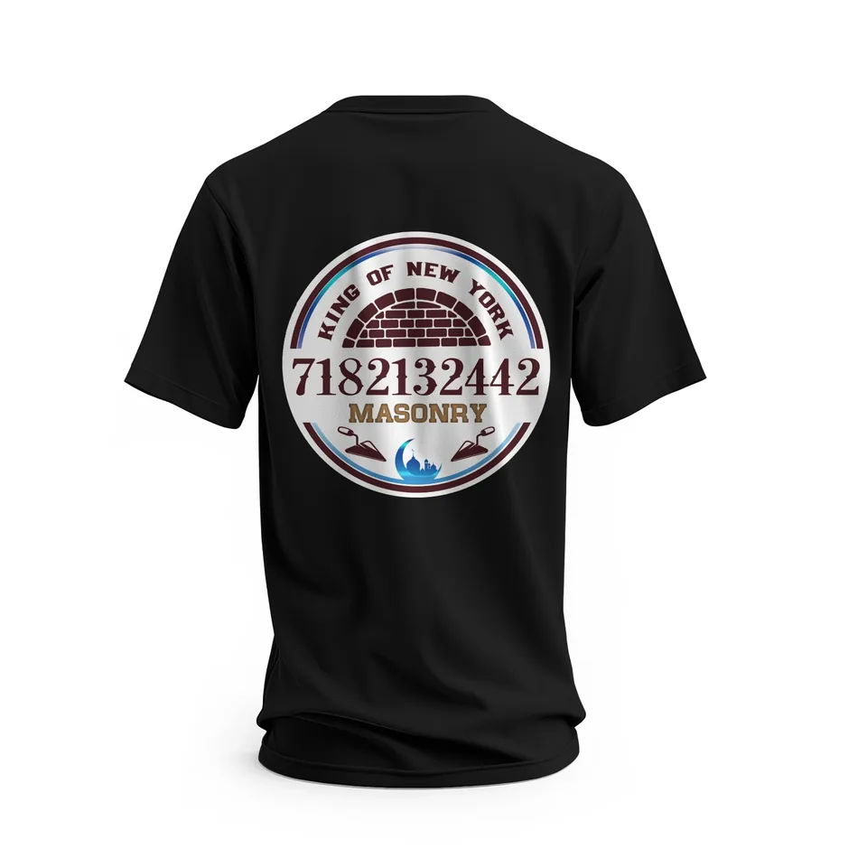 King of New York Masonry: back print — custom printed by Press My Crew
