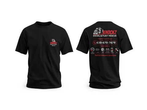 Knockz Diesel: company tees — custom printed by Press My Crew